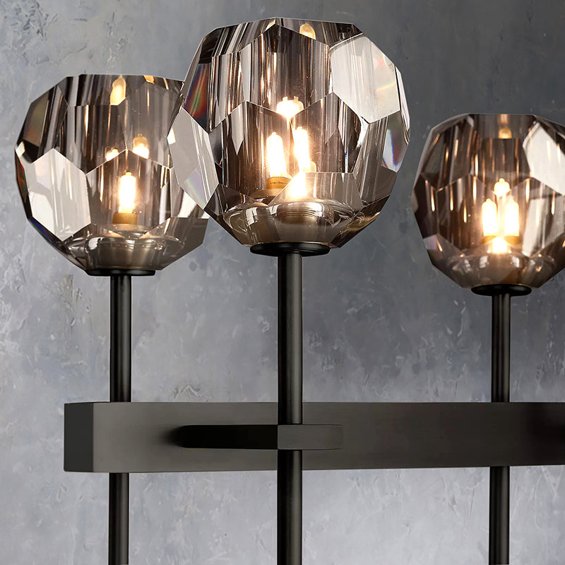 Belle De Crystal Double Linear Chandelier W 60" - Yami Lightings
