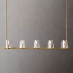 Penelope Modern Clear Glass Linear Chandelier - Yami Lightings