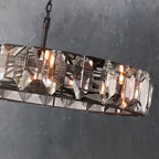 Faceted Crystal Glass Round Chandelier D60" - Yami Lightings