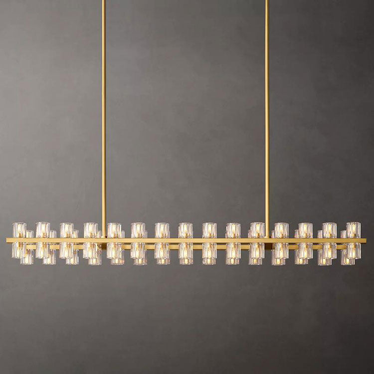 Industrial Rectangular Crystal Chandelier - Yami Lightings