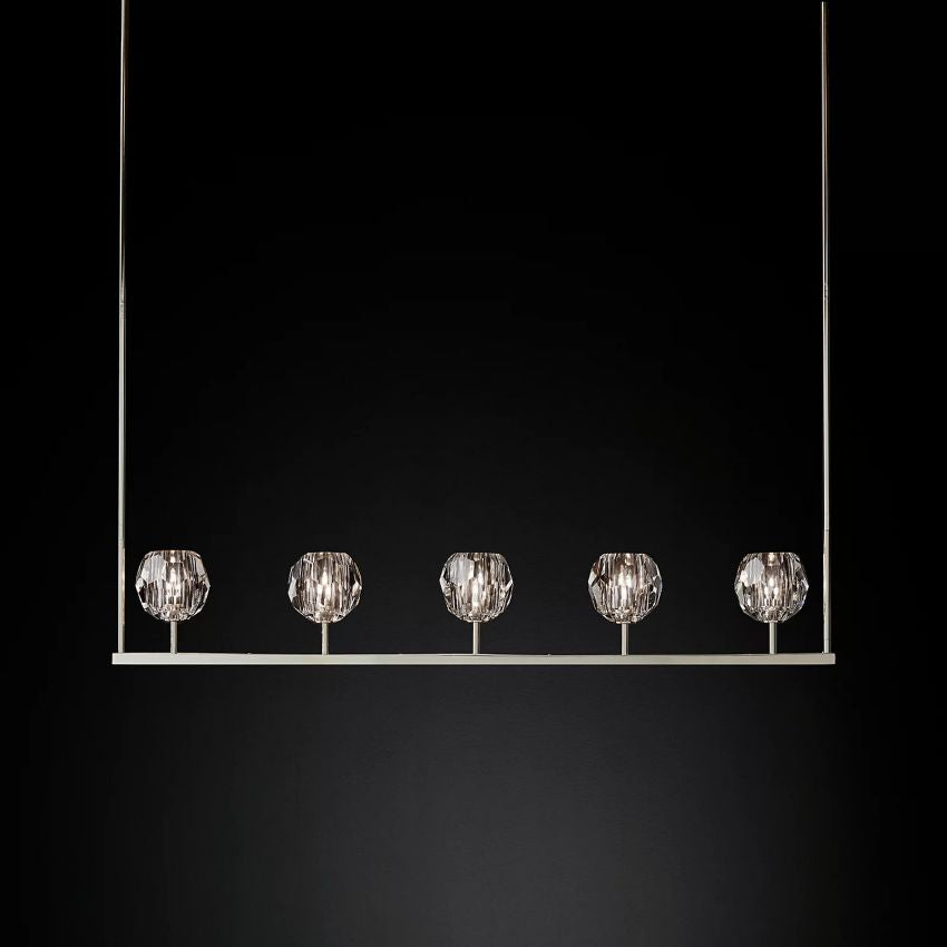 Belle De Crystal Linear Chandelier W 48" - Yami Lightings