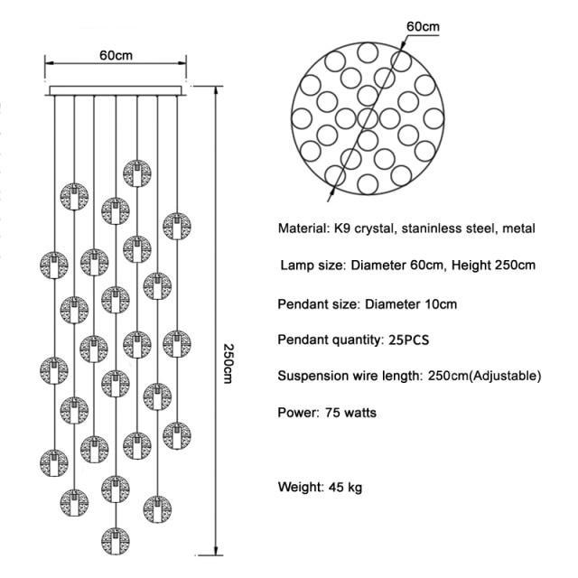 Adonis Suspension Water Drop Chandelier - Yami Lightings