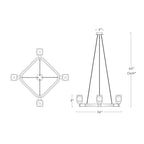 Constantine Square Crystal Chandelier - Yami Lightings