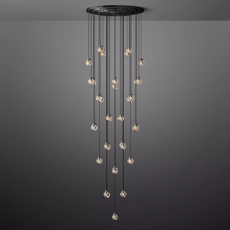 Pearl Round Chandelier - Yami Lightings