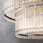 Marcia Glass TWO-TIER Round Chandelier D60" - Yami Lightings