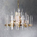 Bonnie Faceted Crystal Prisms Round Chandelier - Yami Lightings