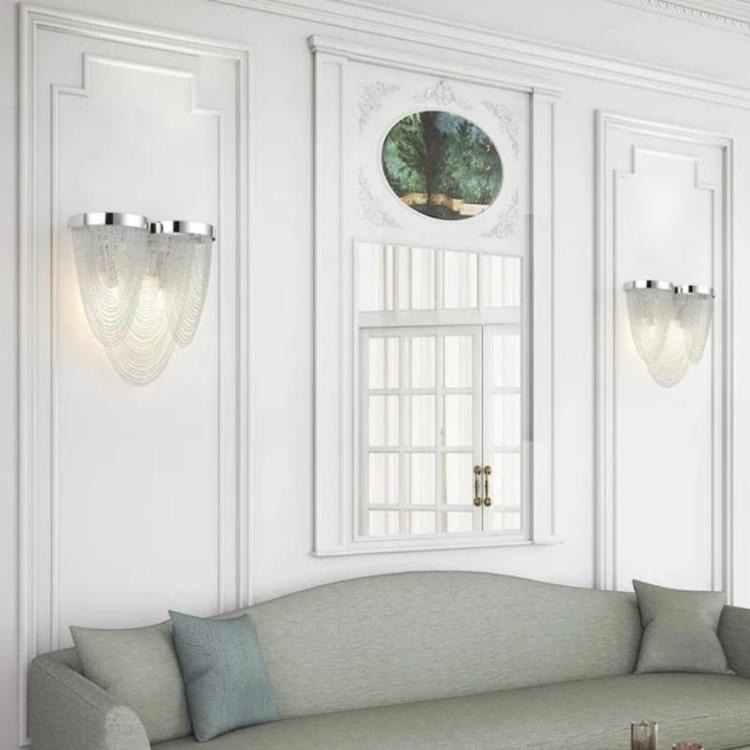 Aluminum Chain Tassel Wall Sconce - Yami Lightings