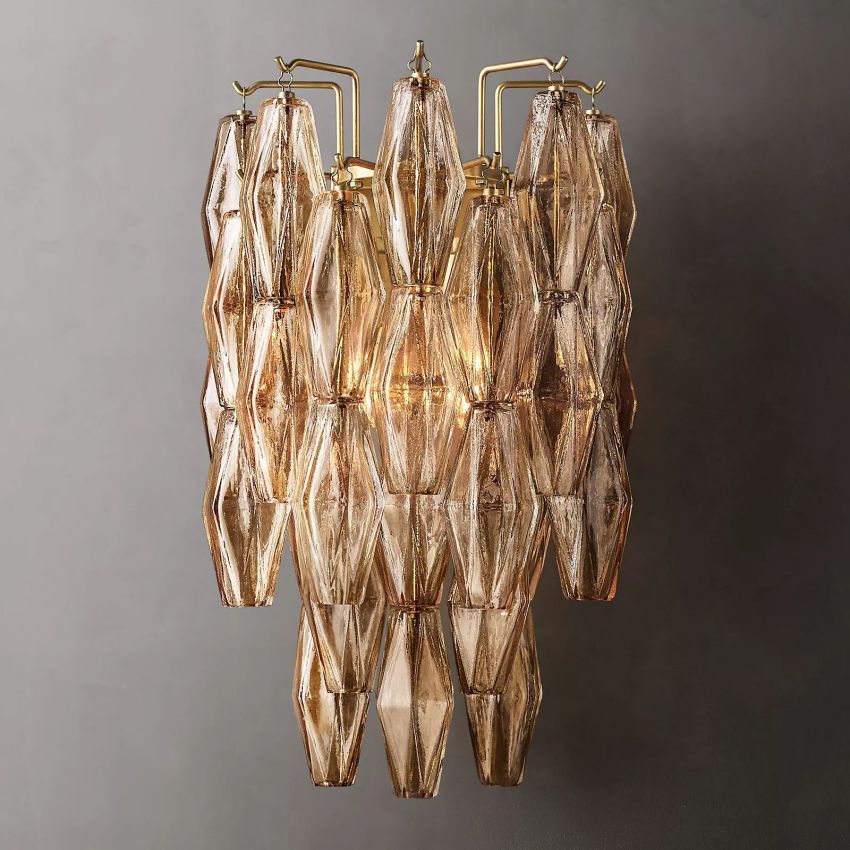 Murano Smoke Glass Sconce - Yami Lightings