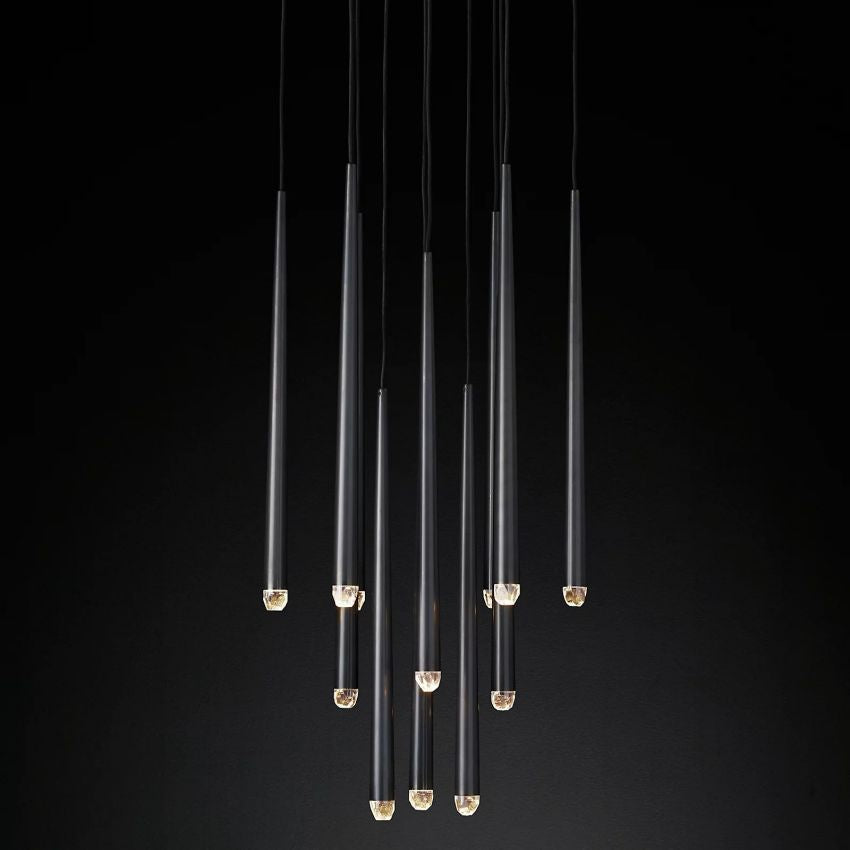Artemis Round Tapered Tubular Chandelier 24" - Yami Lightings