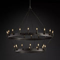 Vintage Candelabra Two-Tier Round Chandelier - Yami Lightings
