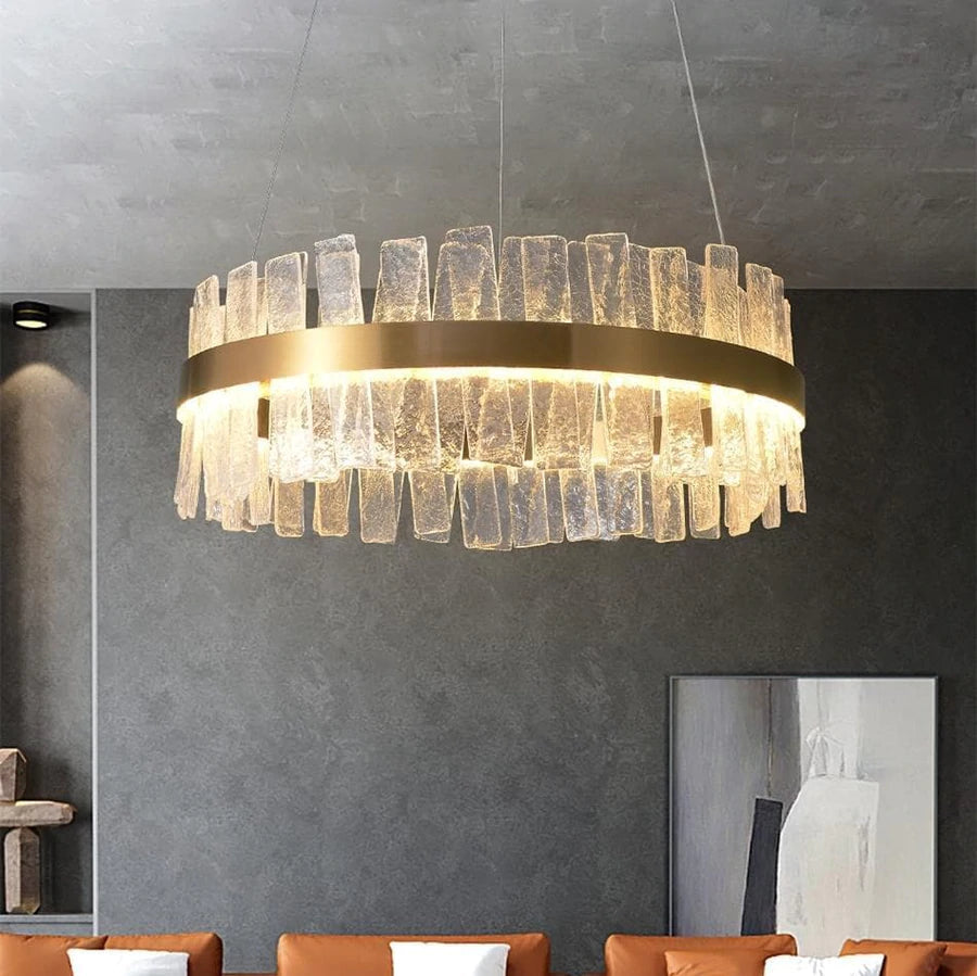 Andrea Round Crystal Chandelier - Yami Lightings