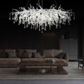 Doris Tree Branch Rectangle Chandelier Silver L45" - Yami Lightings