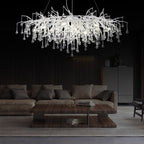 Doris Tree Branch Rectangle Chandelier Silver L45" - Yami Lightings