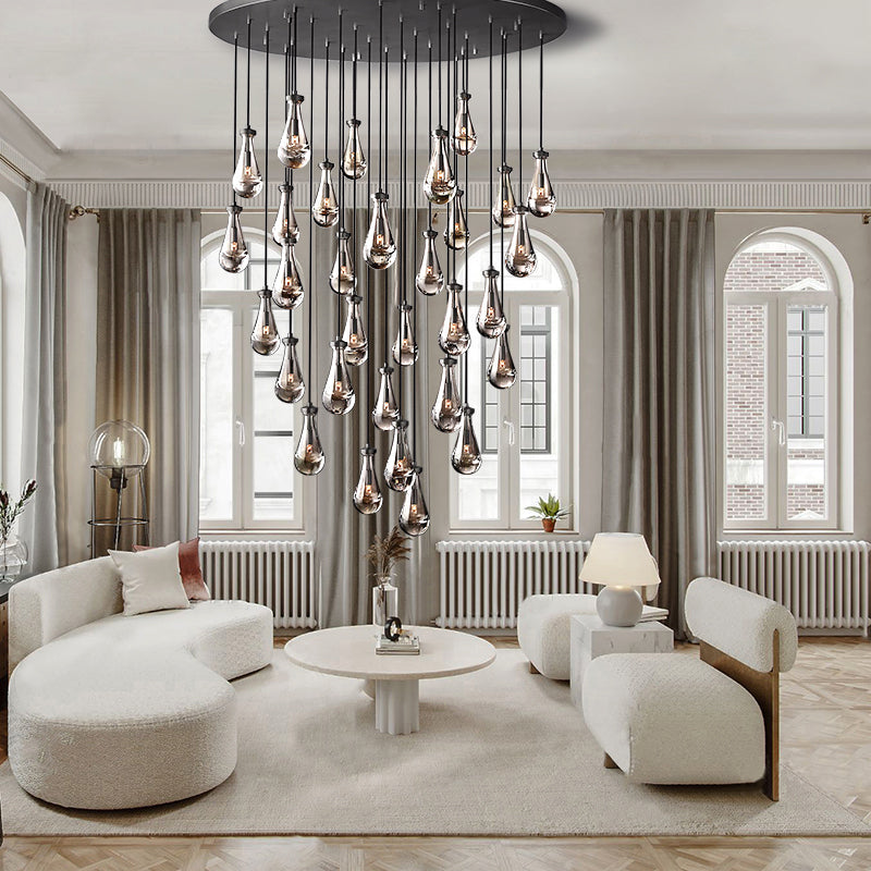 Raindrop Round Chandelier D60" - Yami Lightings