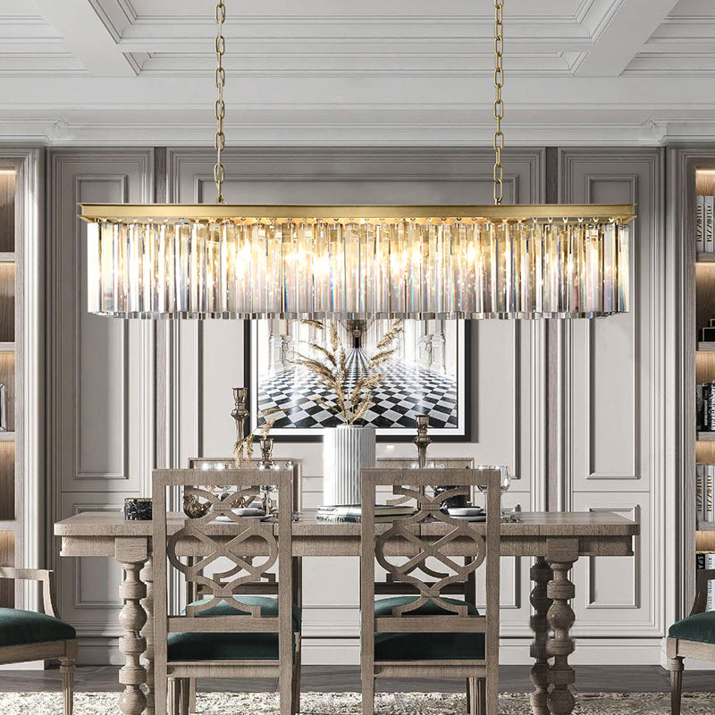 Eloise Modern Crystal Rectangular Chandelier - Yami Lightings