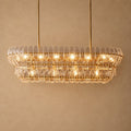 Alieence Clear Glass Linear Chandelier
