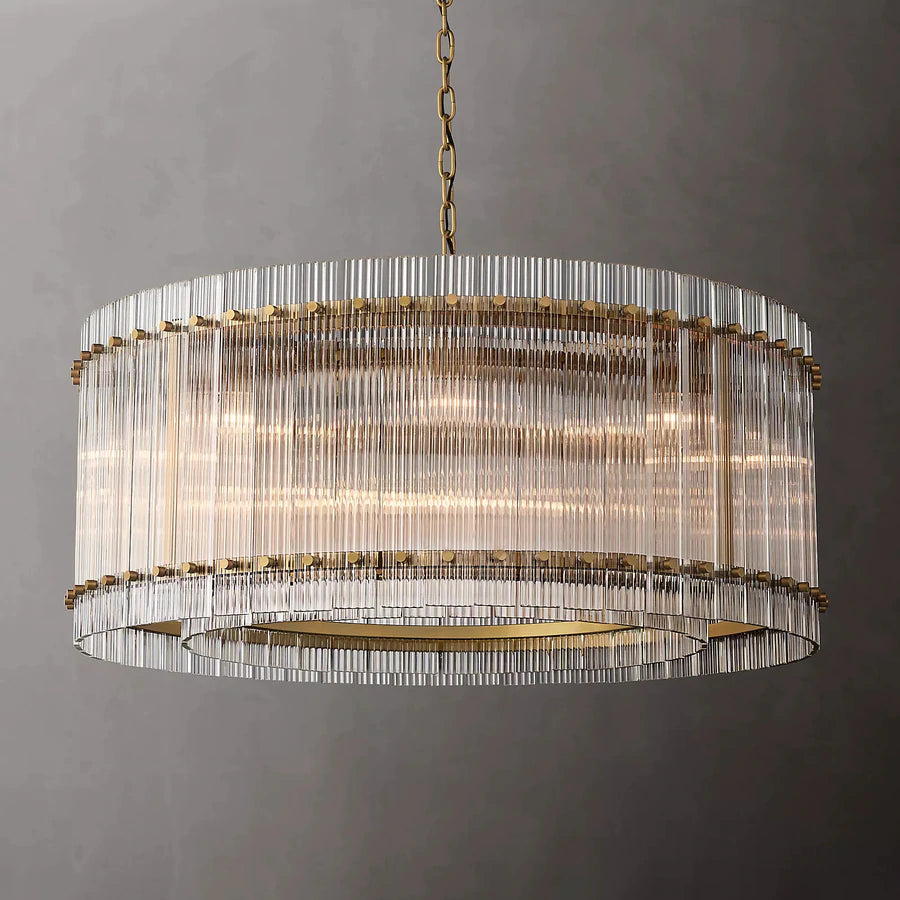 Marcia Glass Round Chandelier D37" - Yami Lightings