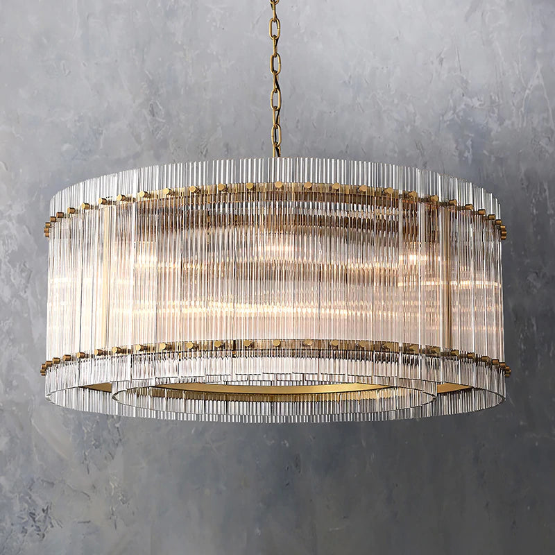 Marcia Glass Round Chandelier D37" - Yami Lightings