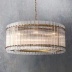 Marcia Glass Round Chandelier D37" - Yami Lightings