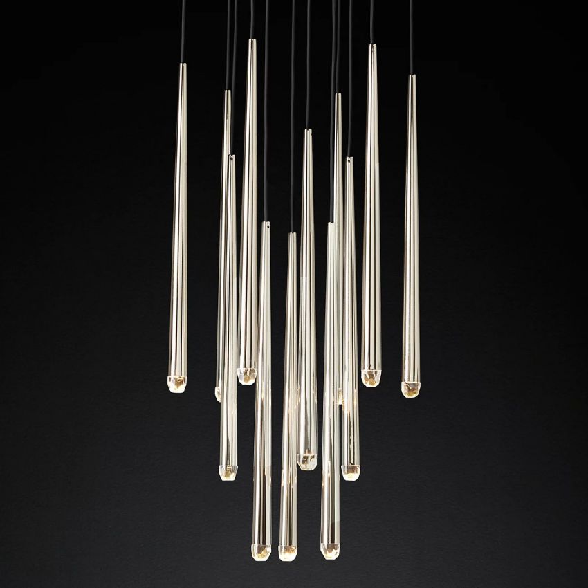 Artemis Round Tapered Tubular Chandelier 24" - Yami Lightings