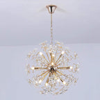 Golden Faceted Crystal Petal Dandelion Chandelier - Yami Lightings