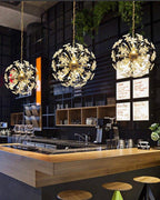 Golden Faceted Crystal Petal Dandelion Chandelier - Yami Lightings