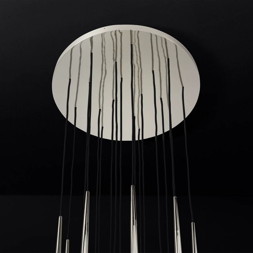 Artemis Round Tapered Tubular Chandelier 30" - Yami Lightings