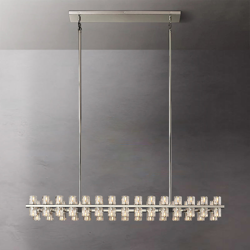 Industrial Rectangular Crystal Chandelier - Yami Lightings