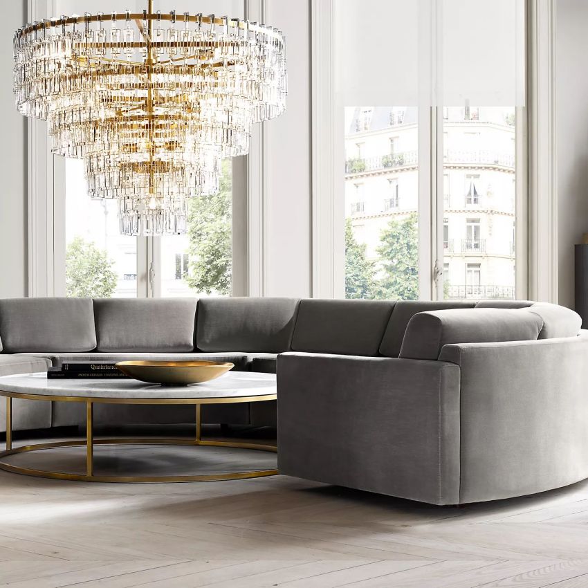 Marignan Five-Tier Round Chandelier 60" - Yami Lightings