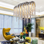 Aurora Luxury Aluminum Chain Tassel Chandelier - Yami Lightings