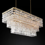 Marignan Three-Tier Rectangular Chandelier 60" - Yami Lightings