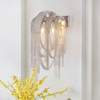 Sophia Modern Aluminum Chain Tassel Wall Sconce - Yami Lightings