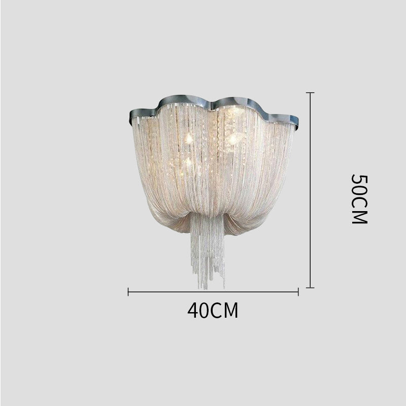 Tassel Ceiling Light Post-Modern Chandelier Aluminum Chain Light - Yami Lightings