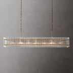 Marcia Glass Rectangular Chandelier 72" - Yami Lightings