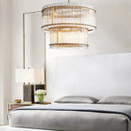 Marcia Glass TWO-TIER Round Chandelier D60" - Yami Lightings
