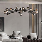 Belle De Crystal Ball Round Chandelier 60" - Yami Lightings