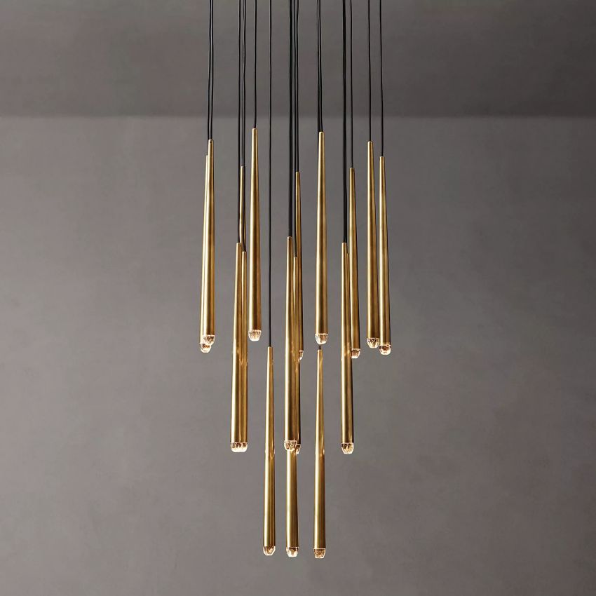 Artemis Round Tapered Tubular Chandelier 30" - Yami Lightings