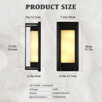 Alabaster Square Shaped Wall Sconce 15.7"