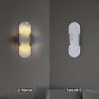 Oval Shaped Alabaster Wall Sconces 13.8" 19.7"