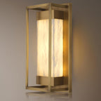 Alabaster Square Shaped Wall Sconce 15.7"
