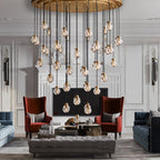 Pearl Round Chandelier - Yami Lightings