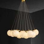 Alabaster Globe Ceiling Pendant Light - Yami Lightings
