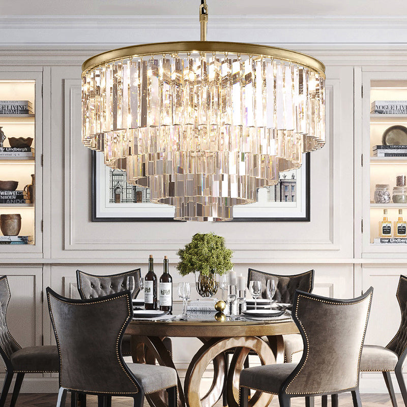 Modern Round K9 Crystal Chandeliers - Yami Lightings
