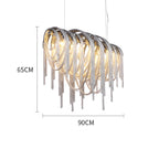 Aurora Luxury Aluminum Chain Tassel Chandelier - Yami Lightings