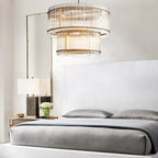 Marcia Glass TWO-TIER Round Chandelier D48" - Yami Lightings