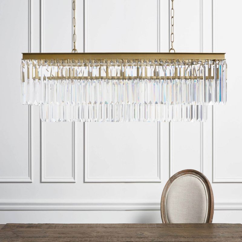 Tasunke Crystal Rectangular Chandelier