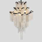 Gladys Aluminum Chain Tassel Stream Chandelier - Yami Lightings