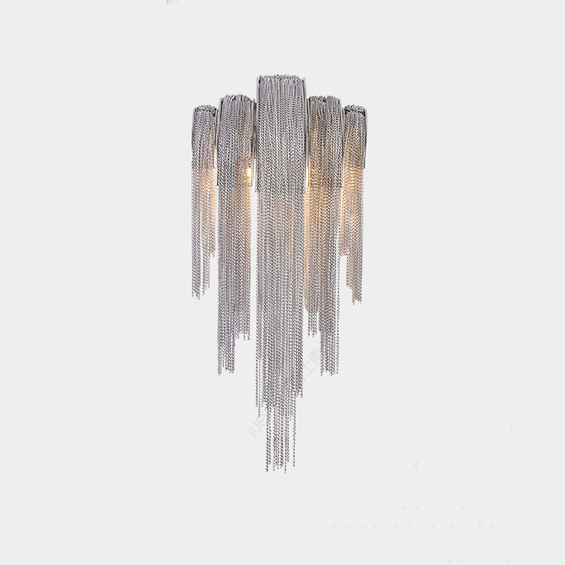 Sophia Modern Aluminum Chain Tassel Wall Sconce - Yami Lightings