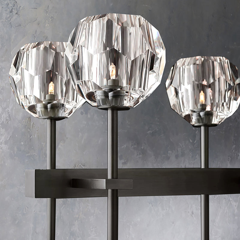 Belle De Crystal Double Linear Chandelier W 60" - Yami Lightings