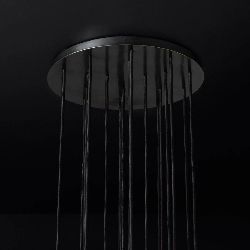 Belle De Crystal Ball Round Cluster Chandelier 19" - Yami Lightings